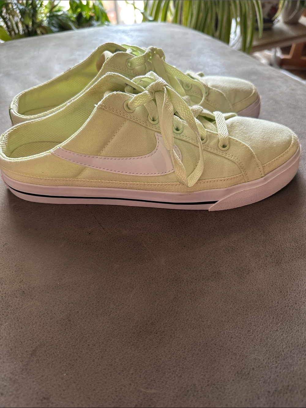 Nike Women's Court Legacy Mule Lime Ice Canvas Sneakers